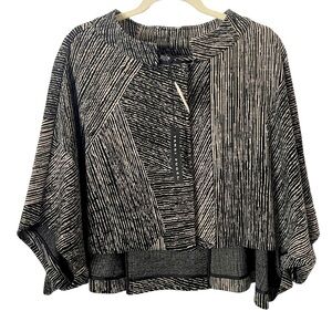 NWT Yansi Fugel Wool Blend‎ Kimono Jacket Knit Chiselle Large